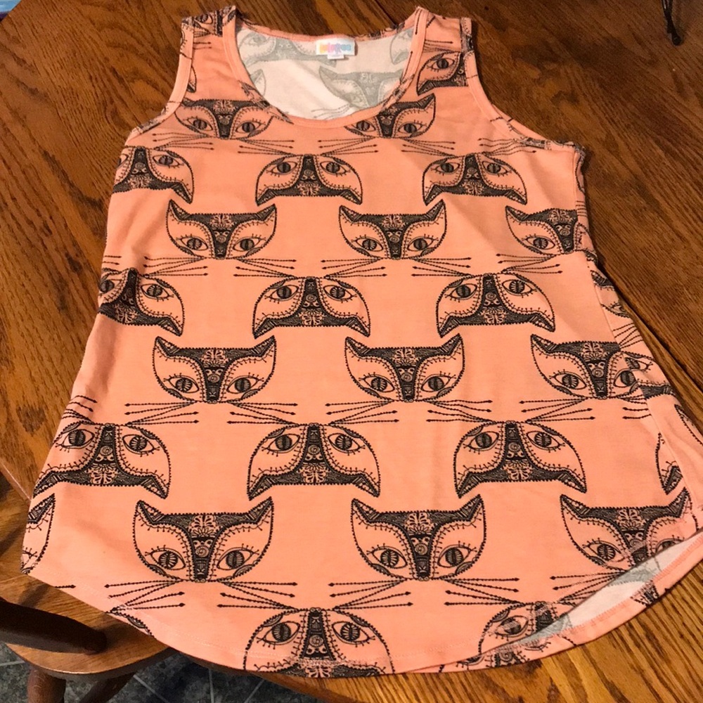 LuLaRoe Tank Top, Large, EUC, Cats 🐈🧡